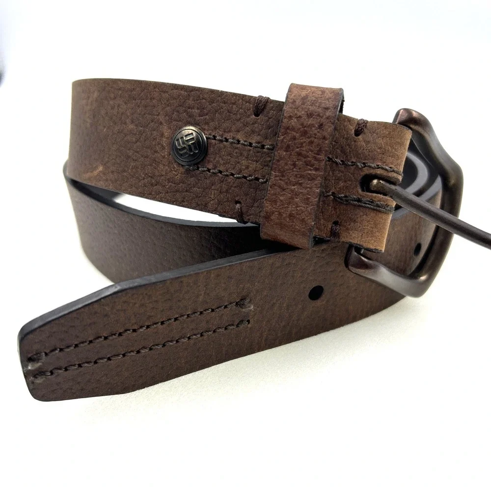 Columbia Mens Belt Size 40 Pebbled Brown Leather 1.5